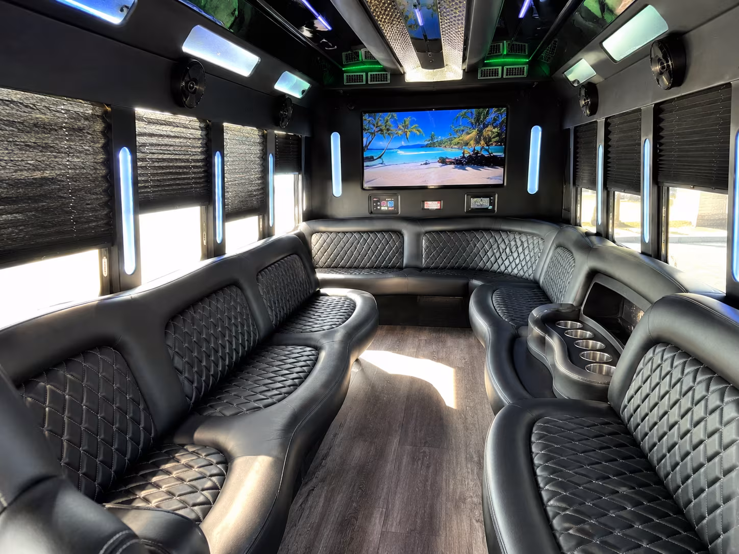 15 Passenger Party Bus Interior