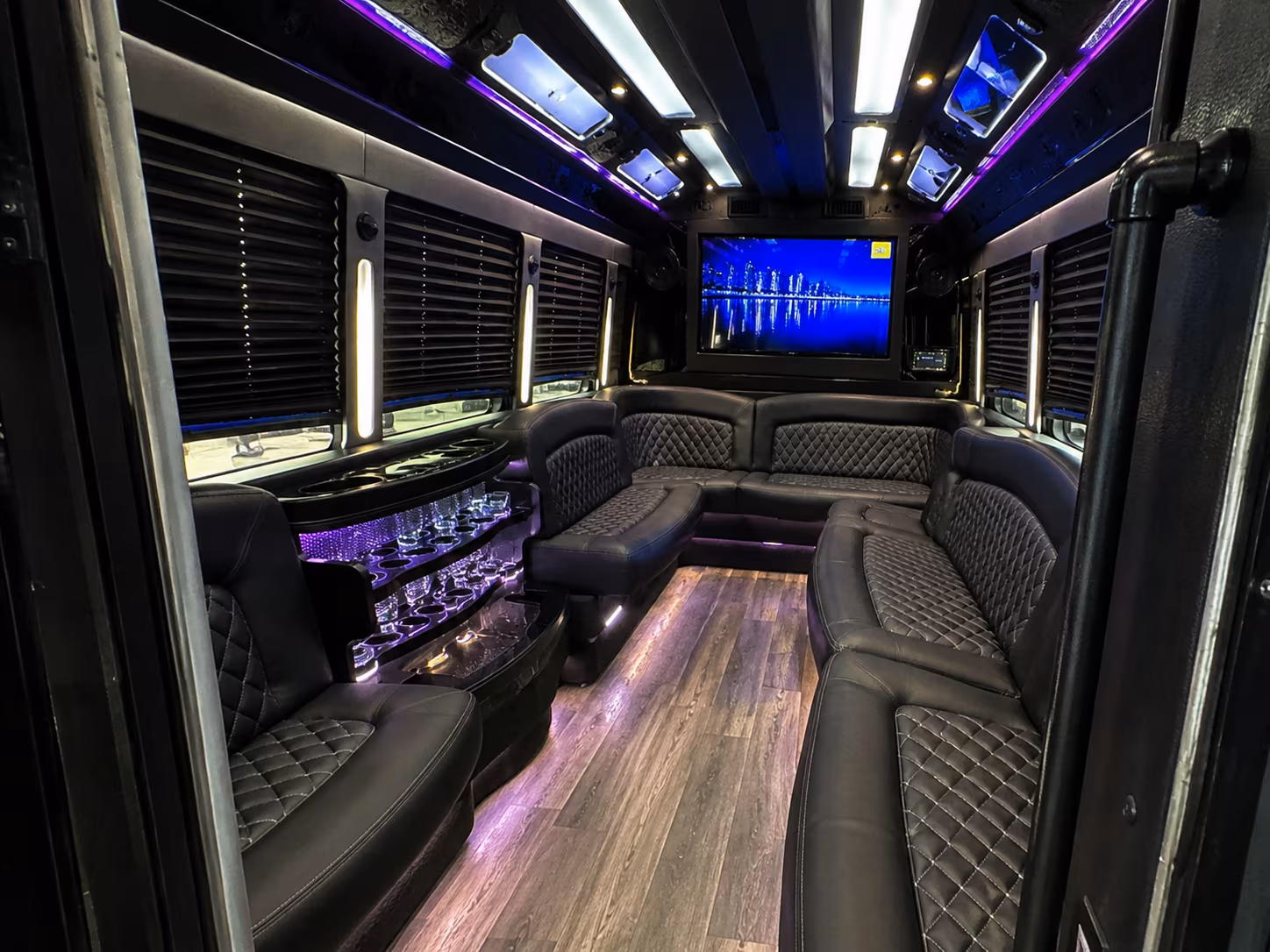 25 Passenger Party Bus Inside