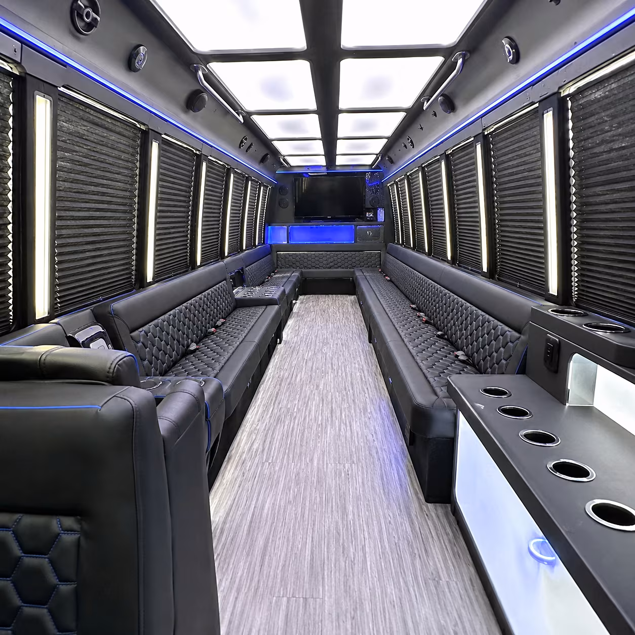 40 Passenger Party Bus Inside