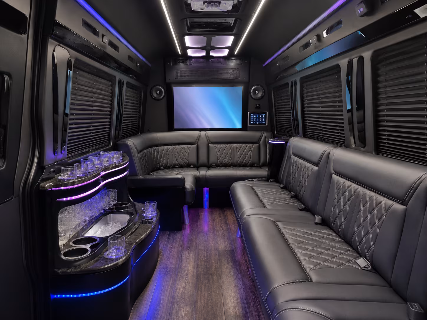 Fontana Airport Shuttle & Transportation party bus interior