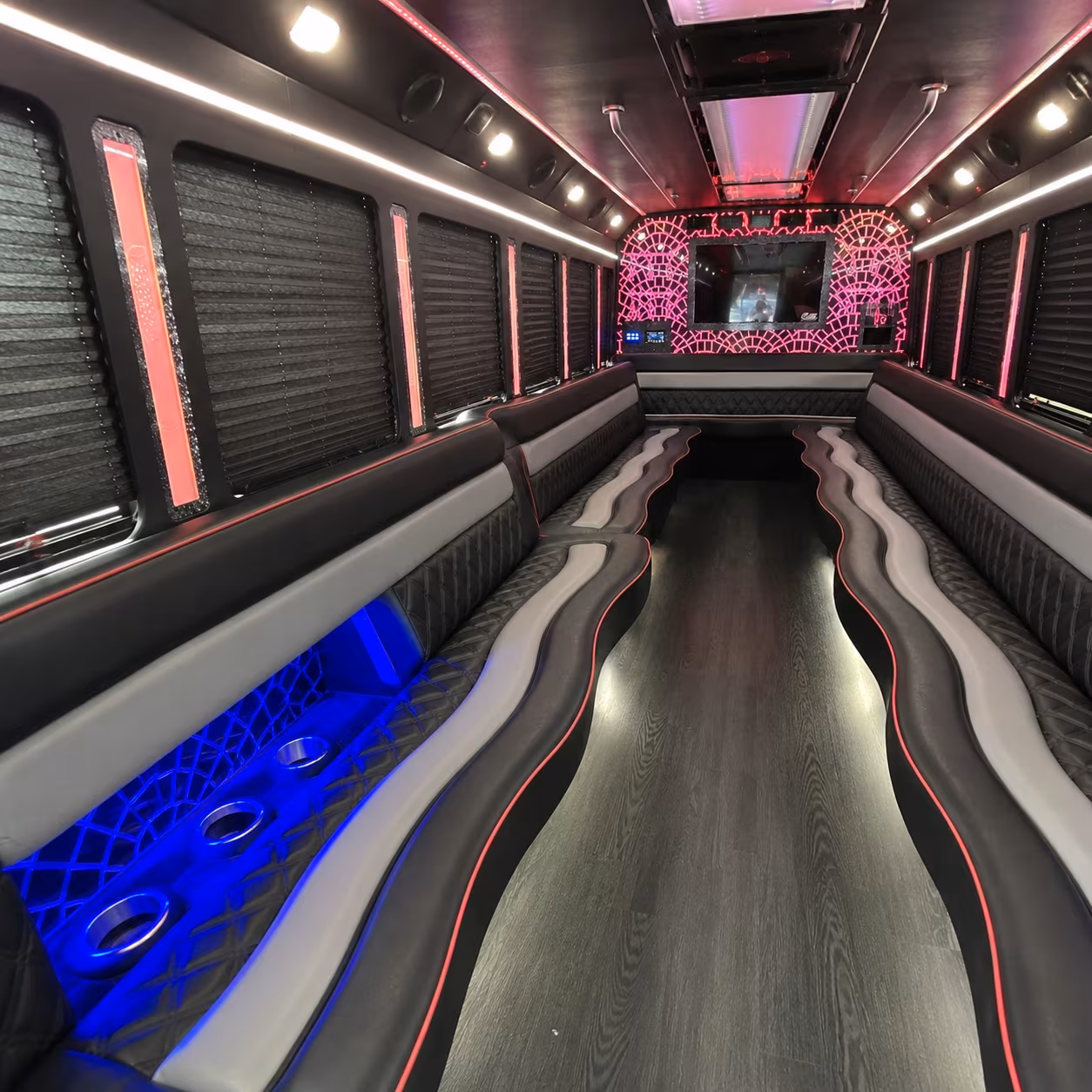 Fontana Bachelor & Bachelorette Transportation party bus exterior