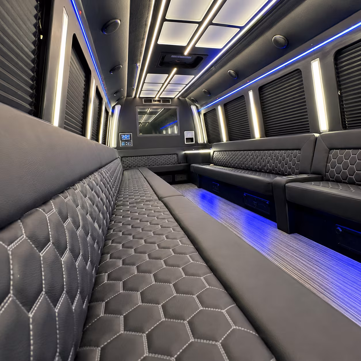 Fontana Birthday, Sweet 16, & Quinceañera Transportation party bus exterior