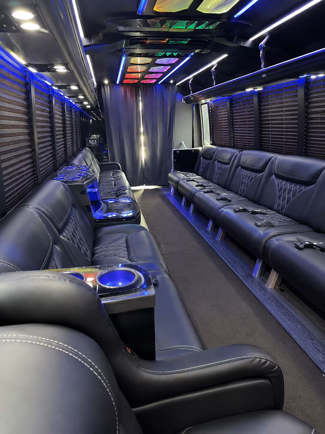 Fontana Private Event Transportation party bus exterior