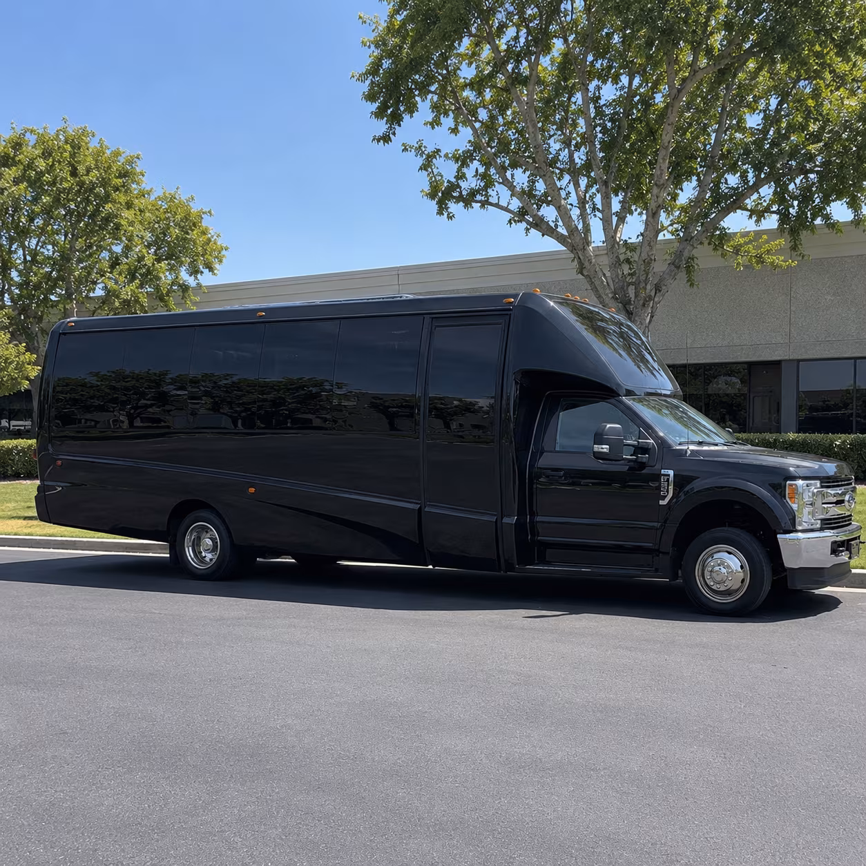 Fontana Private Event Transportation party bus exterior