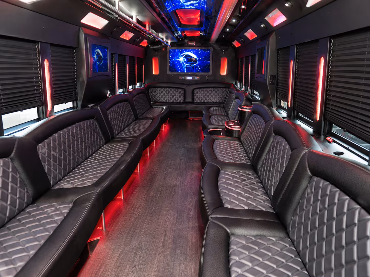 Fontana Prom & Homecoming Transportation party bus exterior