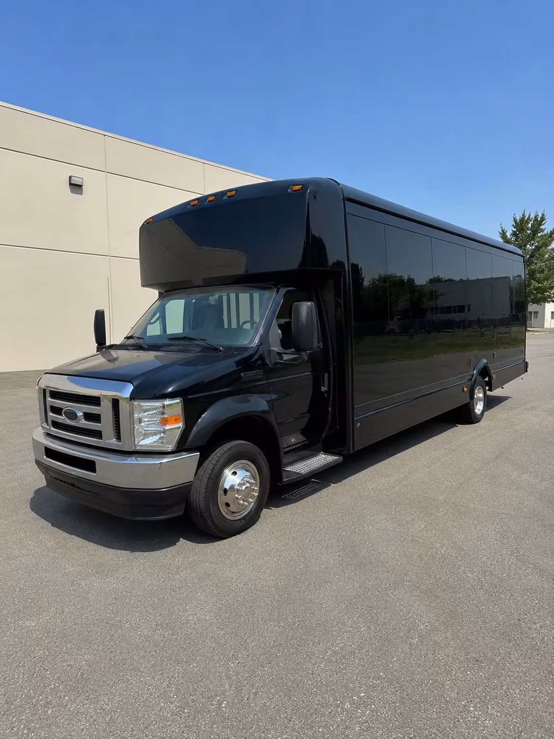 Fontana Prom & Homecoming Transportation party bus exterior