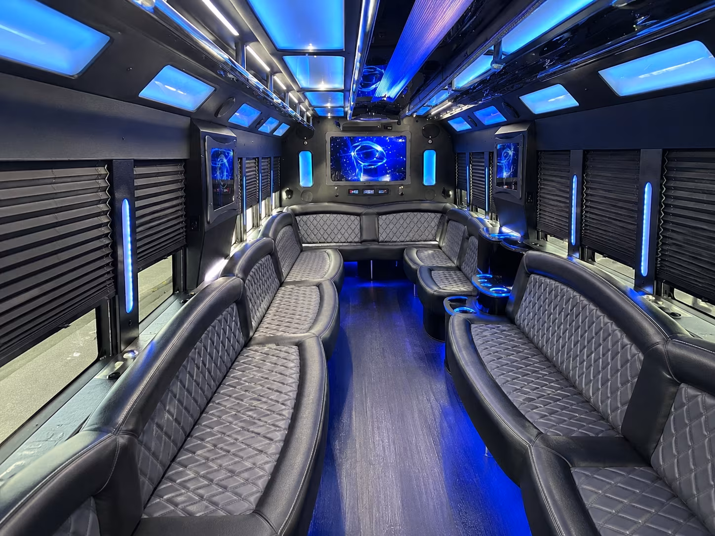 Fontana Prom & Homecoming Transportation party bus exterior
