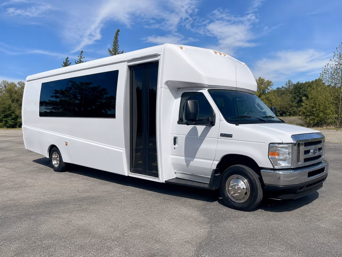 Fontana Prom & Homecoming Transportation party bus exterior