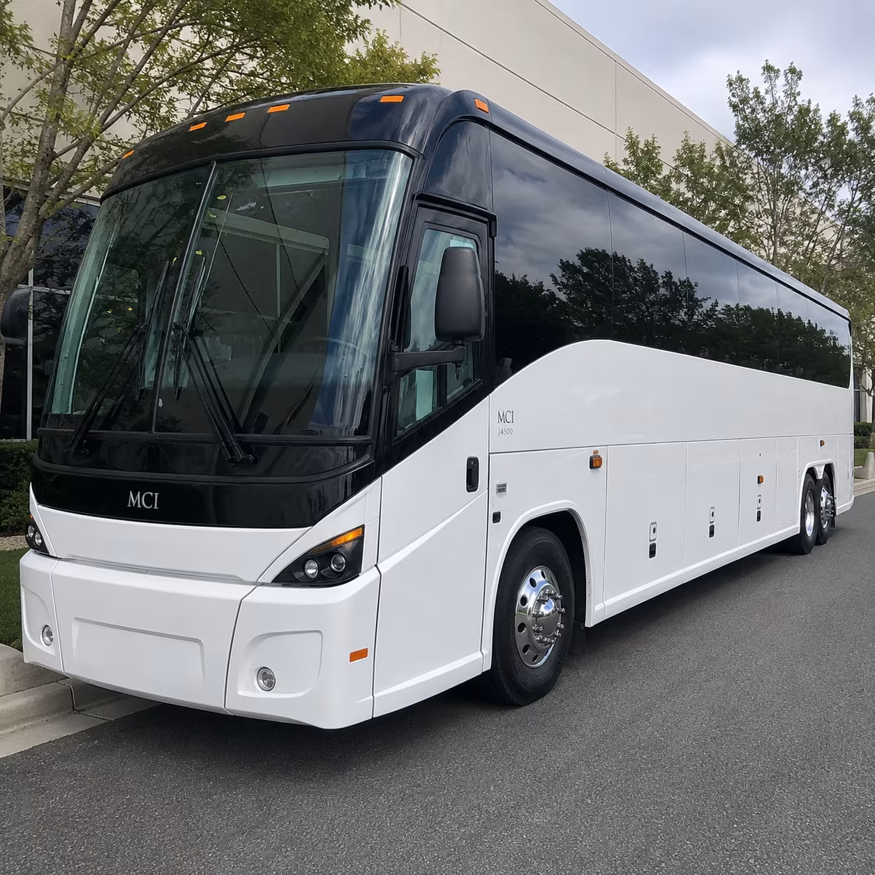 Fontana School Event Transportation party bus exterior