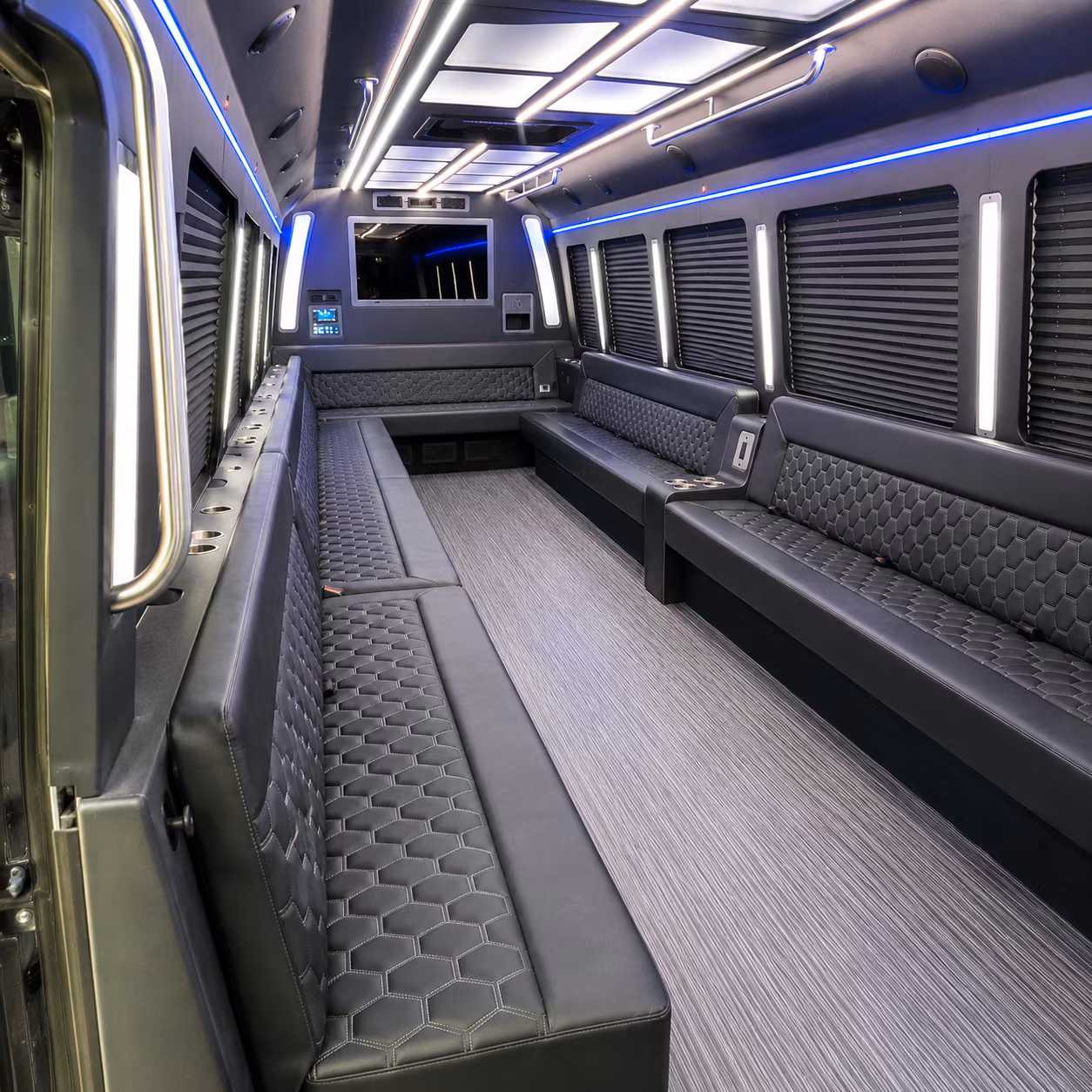 Fontana Sporting Event Transportation party bus exterior