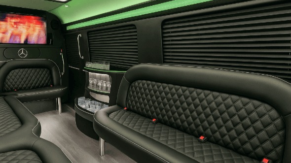 Interior of Charter Bus Company Ontario's 18 Passenger Party Bus in Ontario