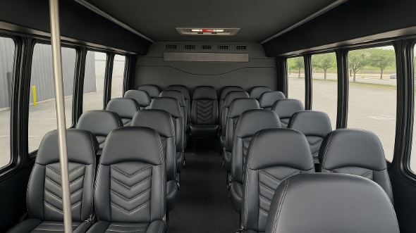 Interior of Charter Bus Company Fontana's 25 Passenger Minibus in Fontana