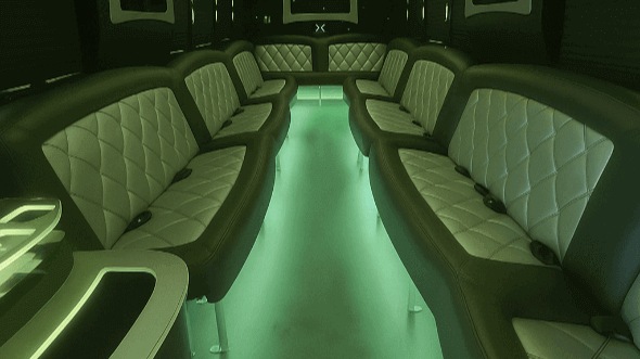 Interior of Charter Bus Company Ontario's 25 Passenger Party Bus in Ontario