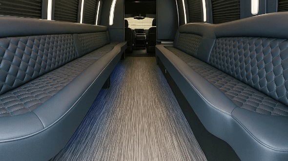 Interior of Charter Bus Company Ontario's 28 Passenger Party Bus in Ontario
