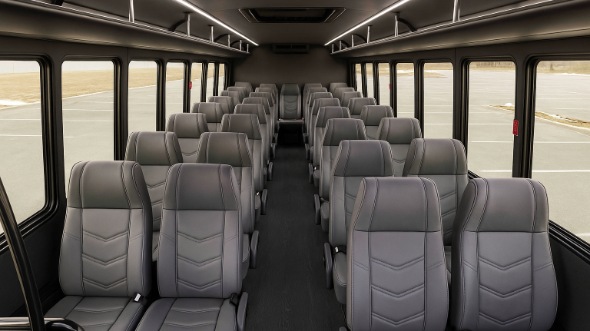 Interior of Charter Bus Company Fontana's 35 Passenger Minibus in Fontana
