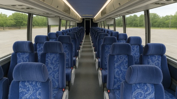 Interior of Charter Bus Company Fontana's 40 Passenger Charter Bus in Fontana