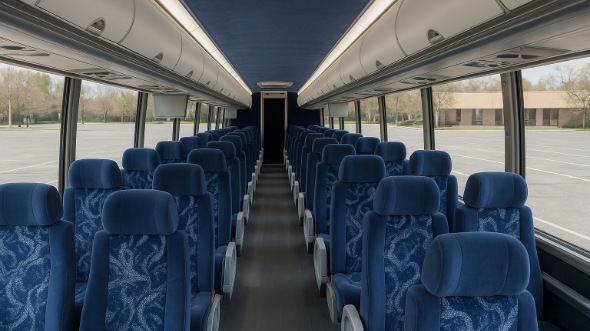 Interior of Charter Bus Company Fontana's 46 Passenger Charter Bus in Fontana