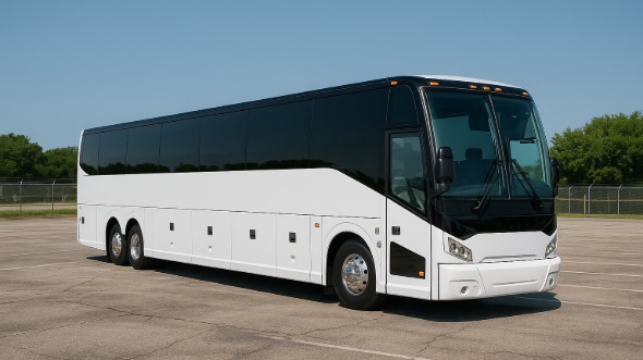 Exterior of Charter Bus Company Fontana's 48 Passenger Charter Bus in Fontana