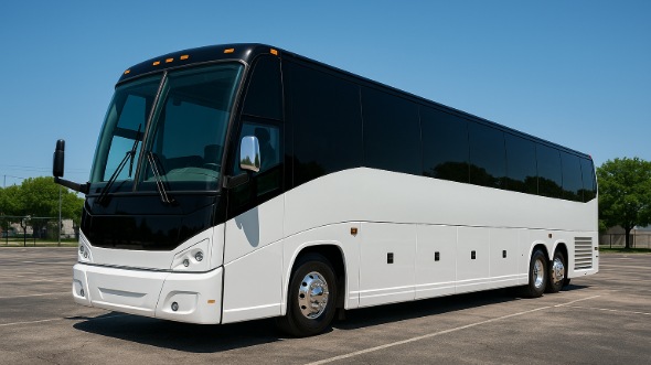 Exterior of Charter Bus Company Chino's 50 Passenger Party Bus in Chino