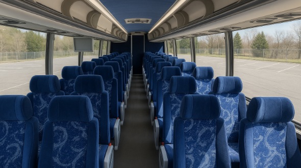 Interior of Charter Bus Company Fontana's 56 Passenger Charter Bus in Fontana